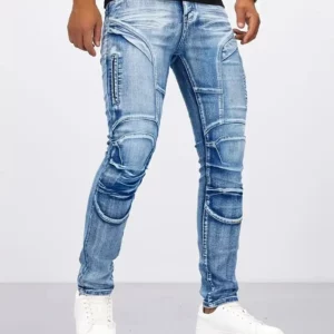 Jeans Men's Straight Leg Denim Pants Slim Fit Long Pants High Street Classic