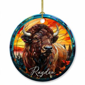 American Bison Animal Christmas Ornament 2025