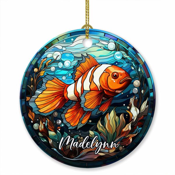 Clownfish Lover Ornament Christmas, Personalized Clownfish Christmas Ornament